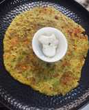 Paneer palak paratha