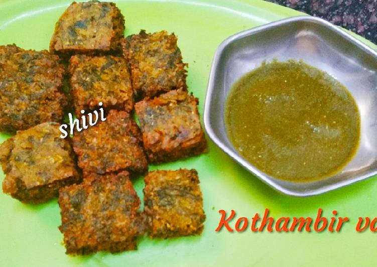 Recipe of Super Quick Homemade Kothambir vadi