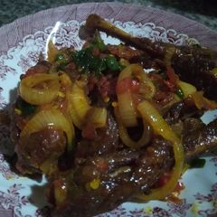 A picture of Peppered chicken.