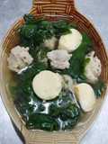 แกงจืดตำลึงไก่สับเต้าหู้ไข่