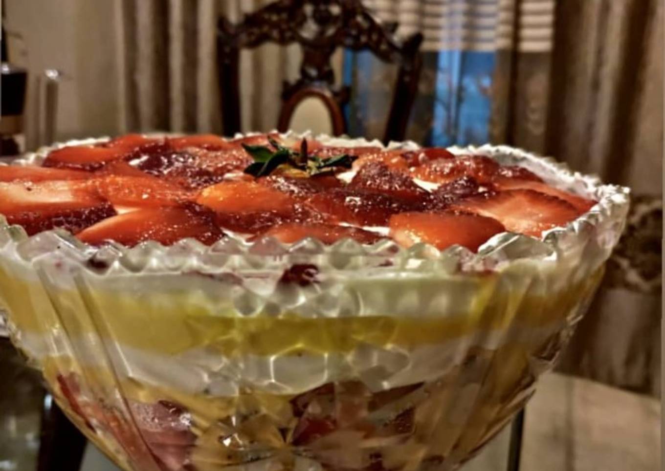 Strawberry custard #cookpadramadan