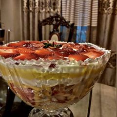 A picture of Strawberry custard #cookpadramadan.