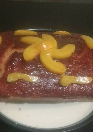 Una foto de Delicia de pan de duraznos!!!!!