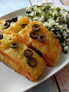 Foto de Bacalhau frito com arroz de grelos