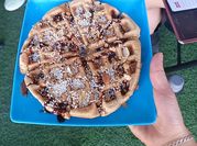 Una foto de waffle sin harina