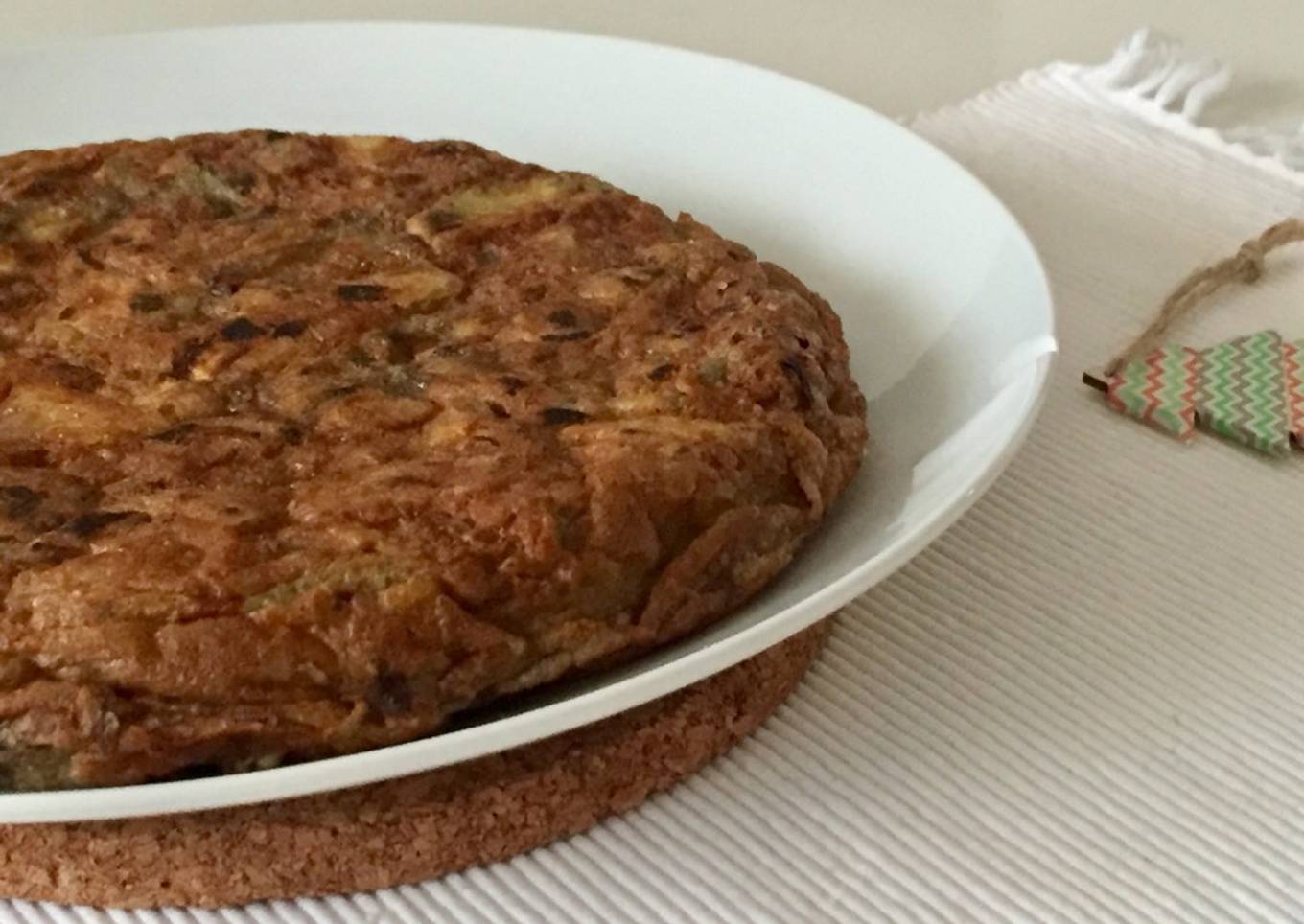 Tortilla de alcachofas y ajetes, tortilla de invierno ❄️🍳🥔