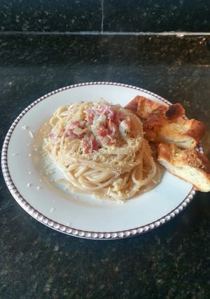 Una foto de Pasta Carbonara