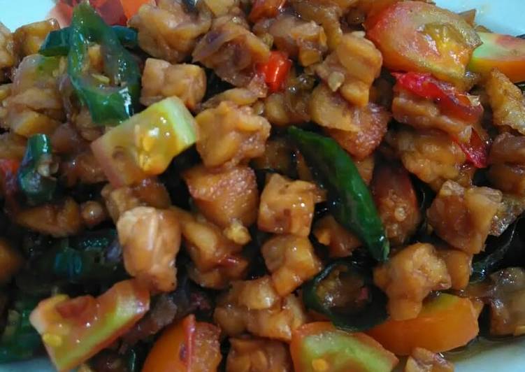 Oseng tempe ikan jambal