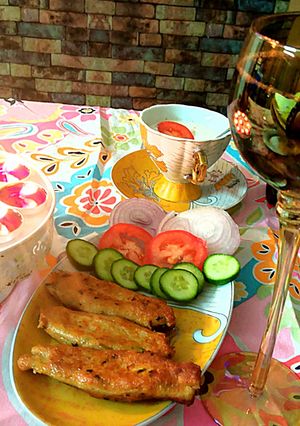 A picture of Sheek kabab.