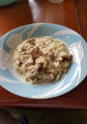 雞肉野蕈燉飯 的食譜成品照片