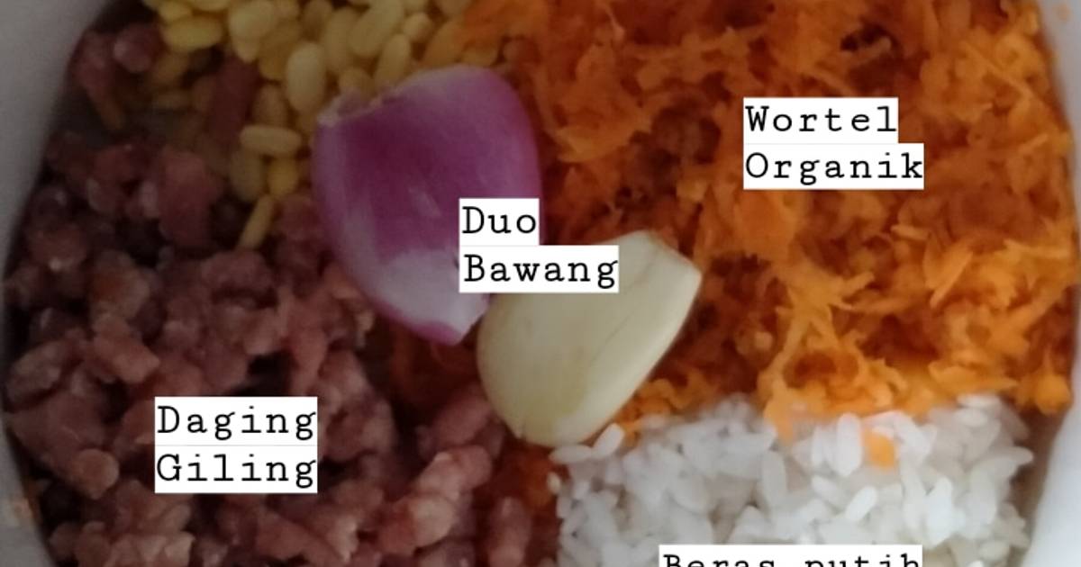 Resep MPASI 6 Bulan (Daging giling, kacang hijau, wortel) oleh Jayanti