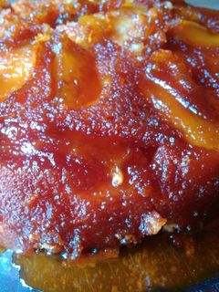 Una foto de Torta invertida de manzana