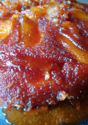 Una foto de Torta invertida de manzana
