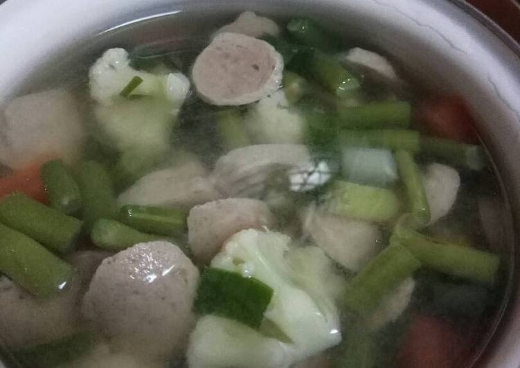 Resep Sop bakso menu si kecil😂 yang mudah