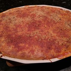 A picture of Greek Moussaka.
