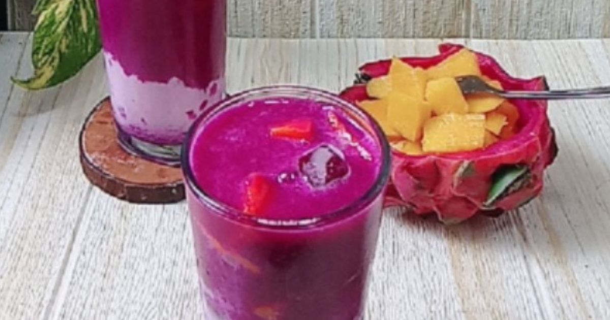 Jus buah naga mangga kweni