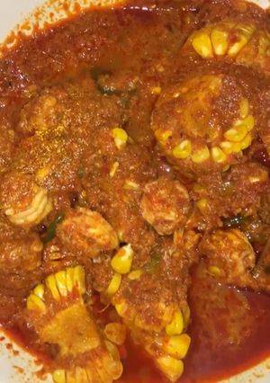 Foto resep Udang jagung kuah merah