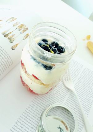 覆盆梅起司查佛trifle♥免烤箱甜點 的食譜成品照片