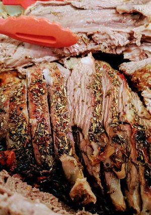 A picture of Roast Leg of Lamb.