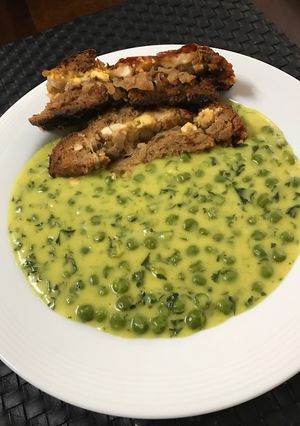 Kurkumás zöldborsó főzelék recept fotója
