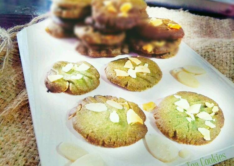 Almond Matcha Cookies