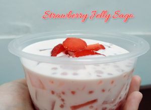 Foto resep Strawberry Jelly Sago