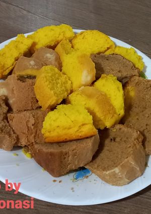 عکسی از دستور کیک دو رنگ