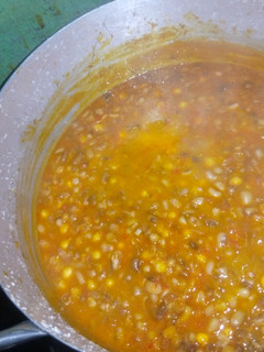 A picture of Beans and corn.