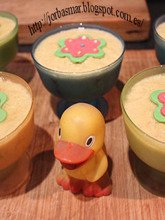 Una foto de Flan casero de piña y boniato