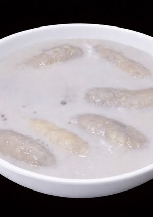 Hình của món SP.0202 - Chuối Chưng Nước Cốt Dừa Bột Báng.