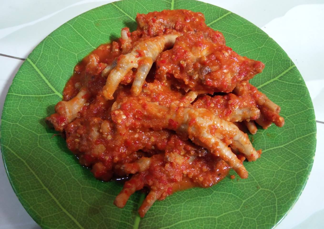 Dada ayam mix ceker ayam balado pedes manis