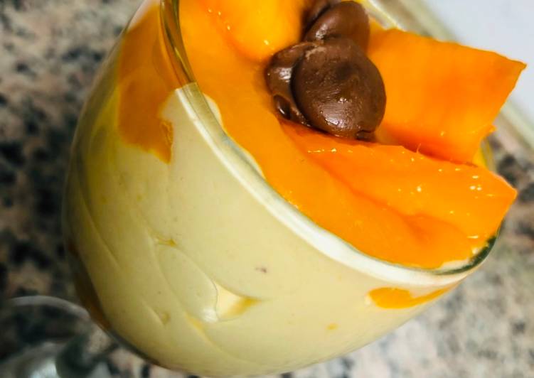 Recipe of Super Quick Homemade Mango Mousse #teamtree