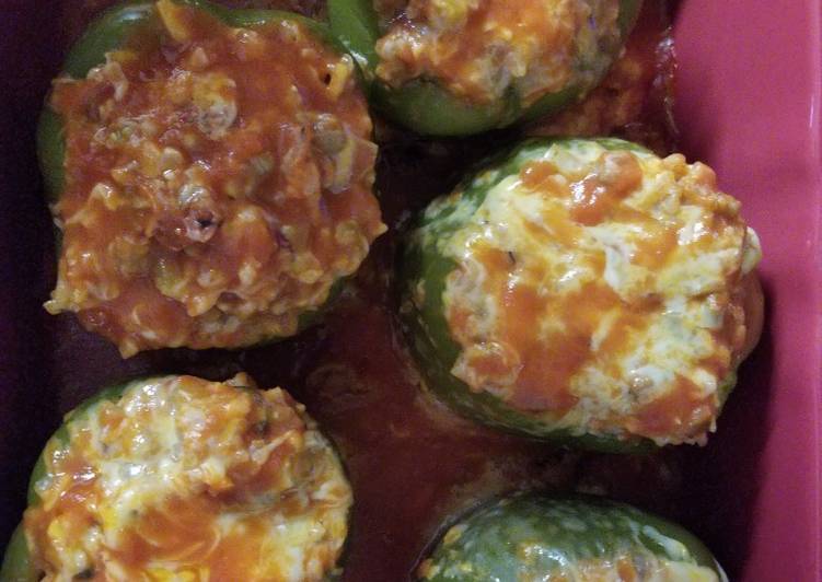 Steps to Make Quick Chorizo Stuffed Bell Peppers