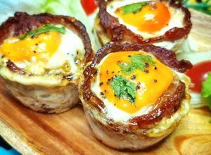 Foto resep Hash Browns With Beef Bacon & Egg