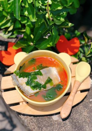 Hình của món Canh Cá Nấu Cần Cà.
