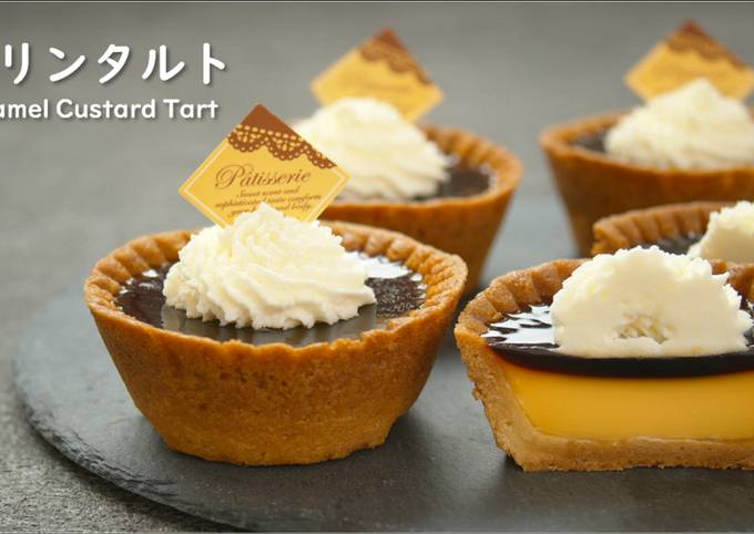 Mini Caramel Custard Tart (Custard Pudding Tart) ☆Recipe Video☆