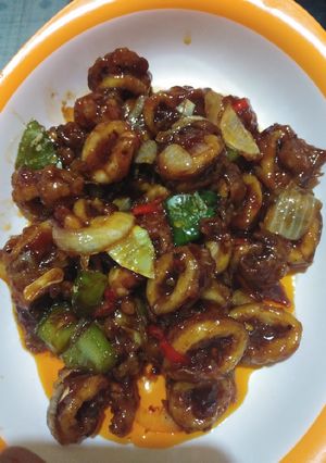 Foto resep Cumi goreng tepung saus pedas mentega