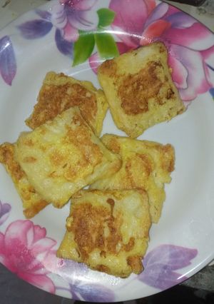 Foto resep Roti panggang isi selai kacang + keju lapis telur