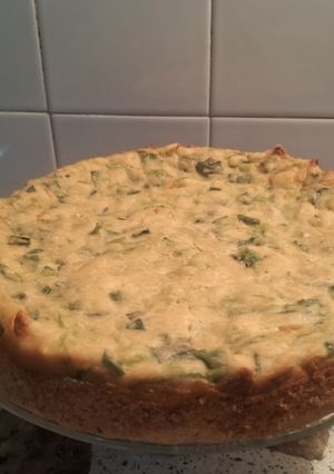 Una foto de Torta de puerro y queso