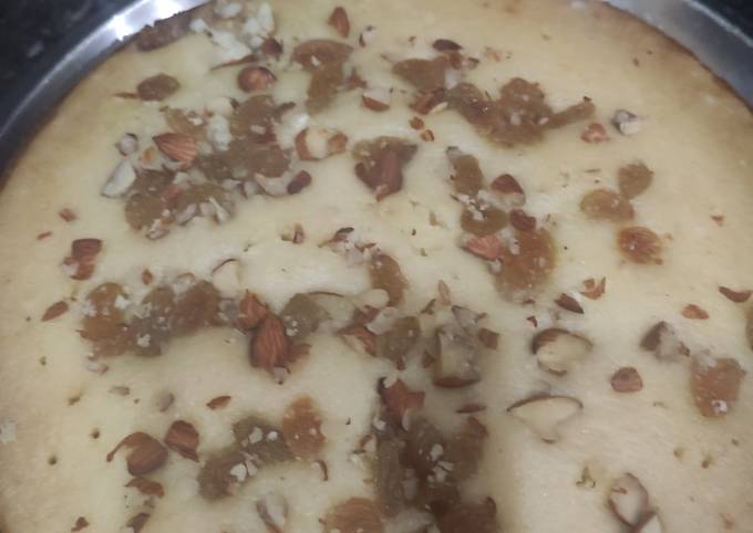 Recipe of Super Quick Suji cake in kadai