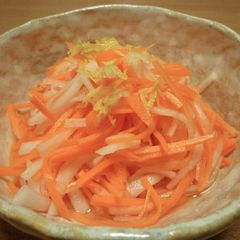 A picture of Red & White Namasu salad (kids' friendly).