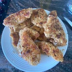 A picture of Chicken Snitzel.