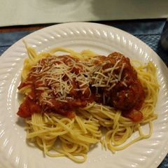 A picture of Spaghetti and Meatballs.