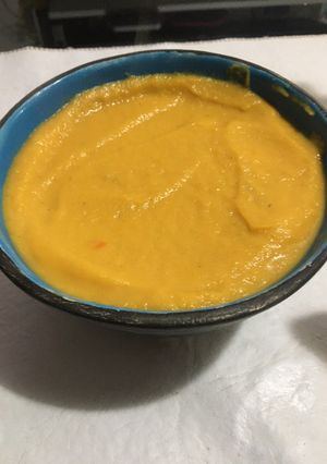 Una foto de Sopa crema de zapallo