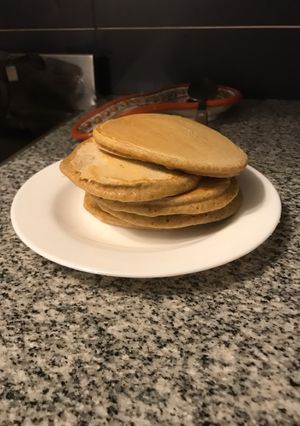 Una foto de Pancake de harina integral