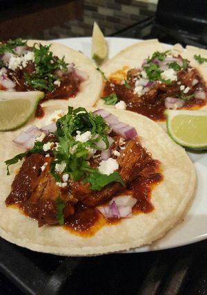 A picture of Carne Adovada.