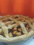 Tarta de manzana con pasas
