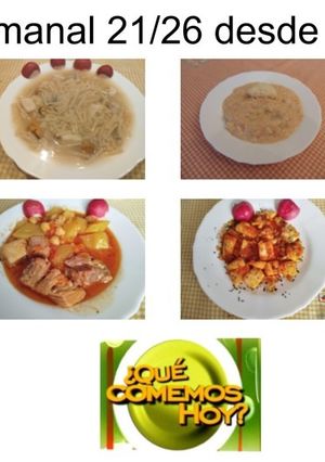 Una foto de Menú semanal 21/26 desde 24/10/26 con 8 recetas