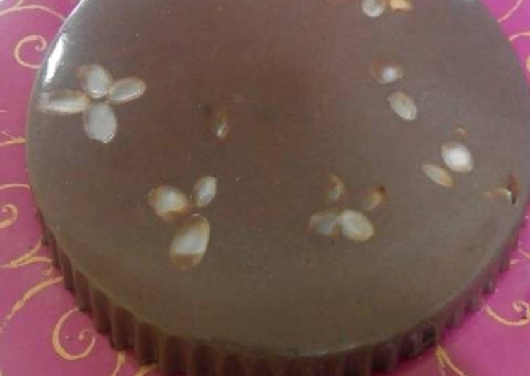 Pudding brownies (pudding coklat roti tawar)