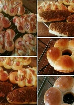 Foto resep Aneka roti (cutterpilar, abon, sobek)